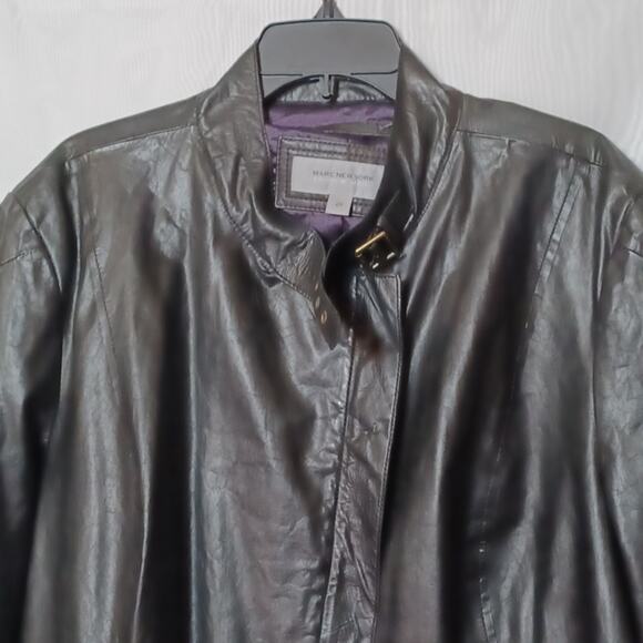 ANDREW MARC New York Women's Black Genuine Leather Jacket. 2X - Picture 13 of 16